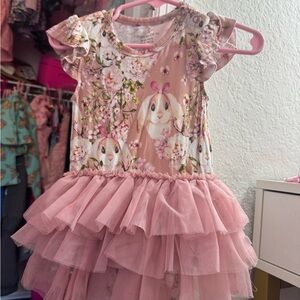 Posh Peanut Pink Floral Bunny One Piece